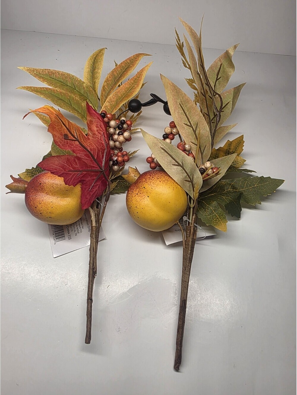 Floral Pick Fruit Floral Pick Pomegranate Plum Berries Glitter Fall Harvest Deco
